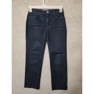 NYDJ Ankle Jeans Womens 2 Petite Blue Dark Wash Lift Tuck Slimming Stretch